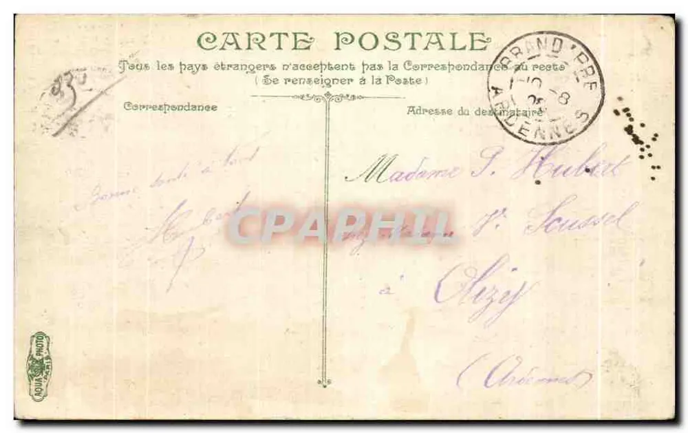 Environ de Vichy — Restaurant de l'Ardoisière — Éditeur non identifié, n° de série 32 - Rückseite
