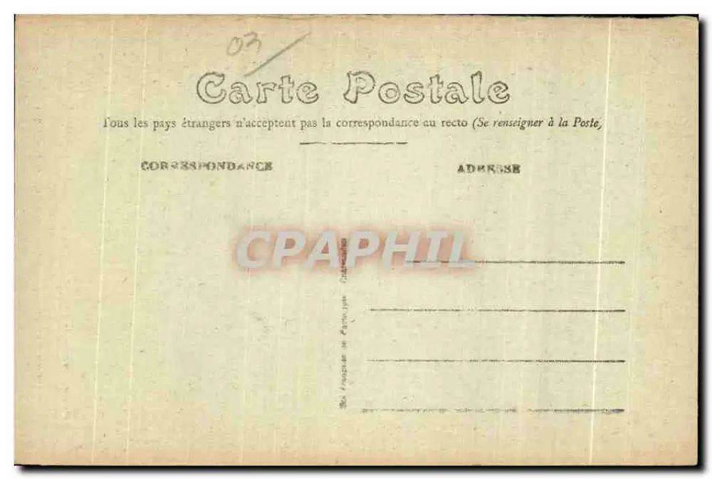 Bellerive-Vichy — Intermittente en spuitende bron — Vulkanisch fenomeen — Foto Uitgave J. Equarret, Le Mans - Achterkant
