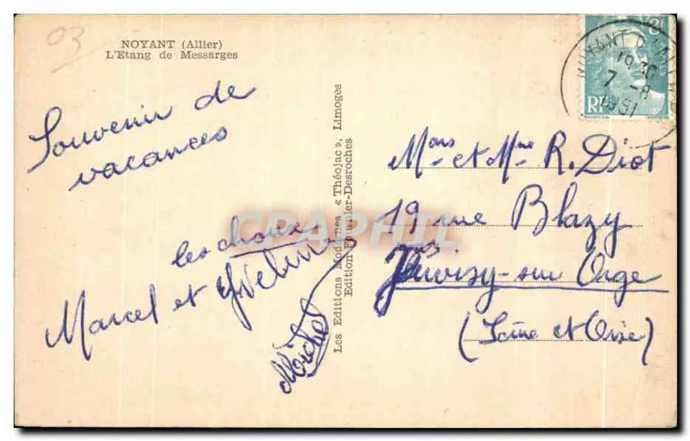 Chéojac — Ponte sobre o lago — Éditions Théojac, Limoges - Verso