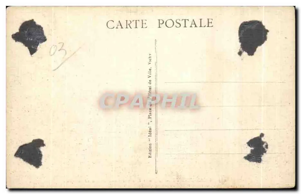 Chouvigny — Le Vieux Château féodal dominant la Sioule — Édition 'Idéal' de Vichy - Verso