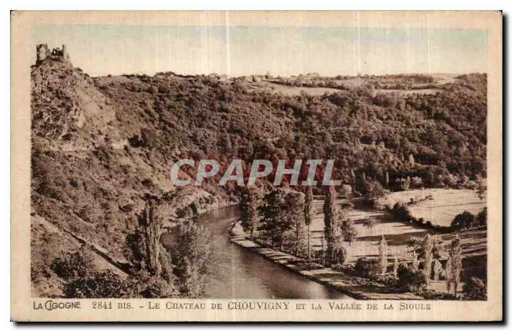 Das Schloss Chouvigny und das Tal der Sigoule — La Cigogne, n° 2841 bis - Vorderseite