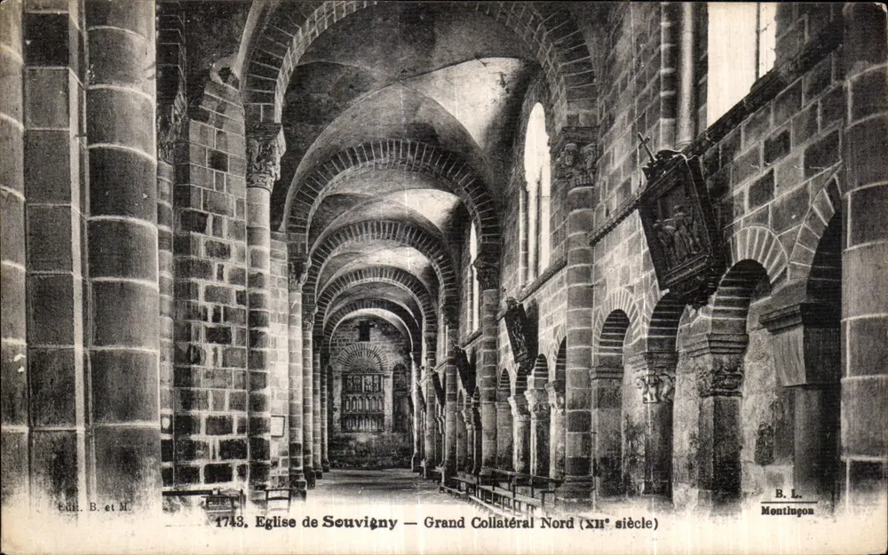 Kirche von Souvigny — Großer Nordflügel (12. Jahrhundert) — Verlag B. et M. Montlignon - Vorderseite