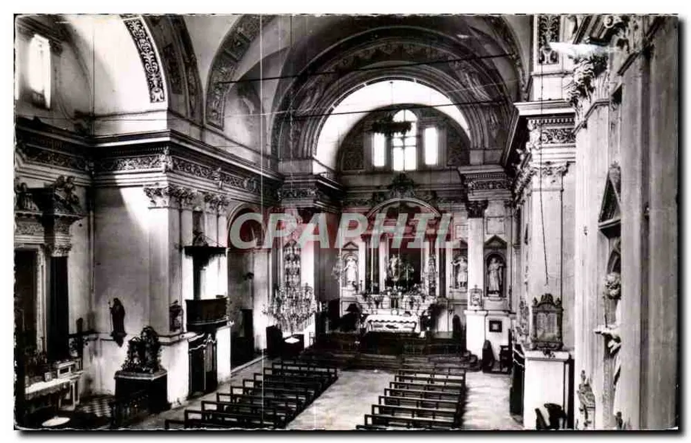 Interno della Chiesa — L'Escarene (A.M.) — Editore Carnot - Recto
