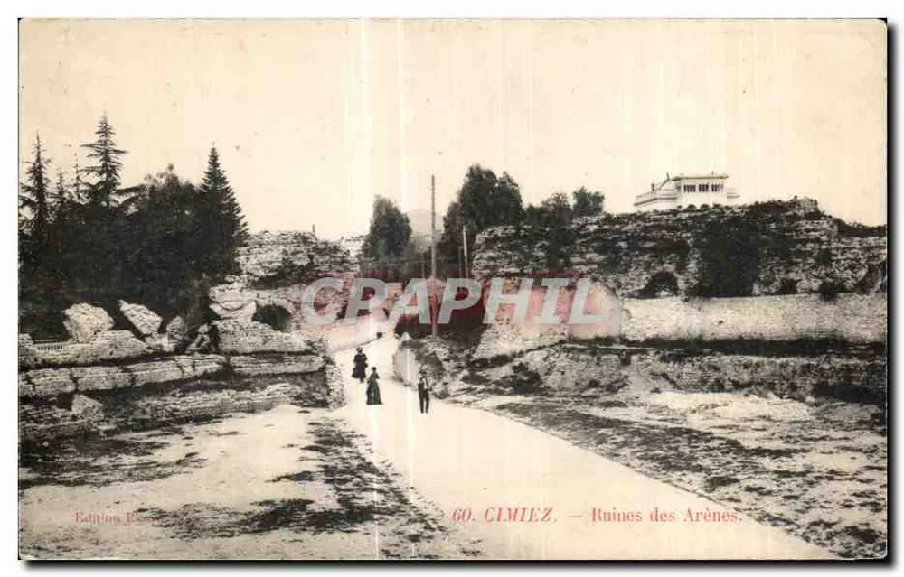Cimiez — Ruínas das Arênes — Edição R. P. C. (nº 60) - Frente