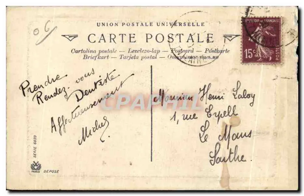 Fischverkäuferinnen — Hüte und Kleidung der Côte d'Azur — Verlag Paris, Serie 6089 - Rückseite