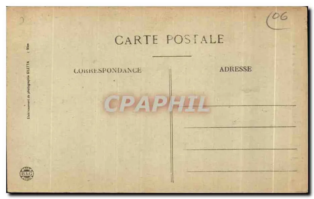 Bouquetière de la Côte d'Azur — Édition Gilletta, n° 1534 - Verso