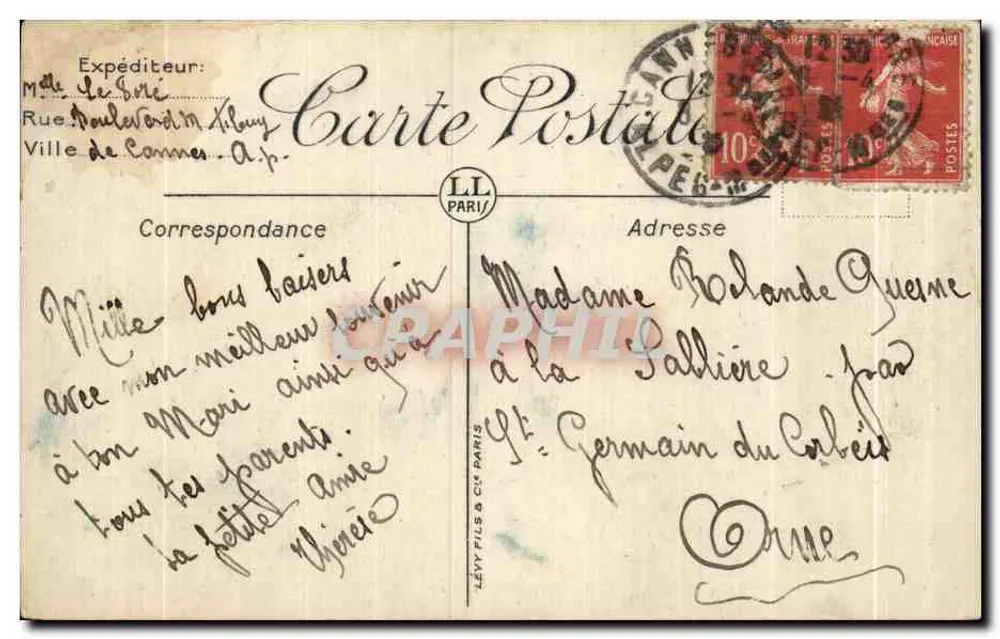Ilha Sainte-Marguerite — Uma avenida de pinheiros — Lévy Fils & Cie - Verso
