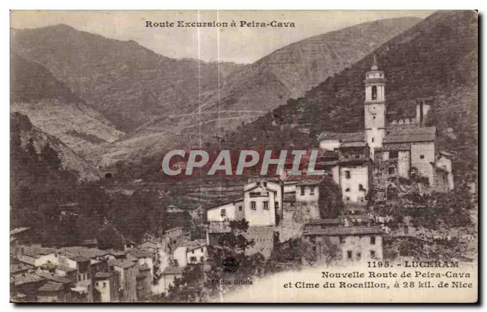 Peira-Cava — Blick auf das Dorf und die Kirche — Verleger Don Giletta, Nr. 1195 - Vorderseite