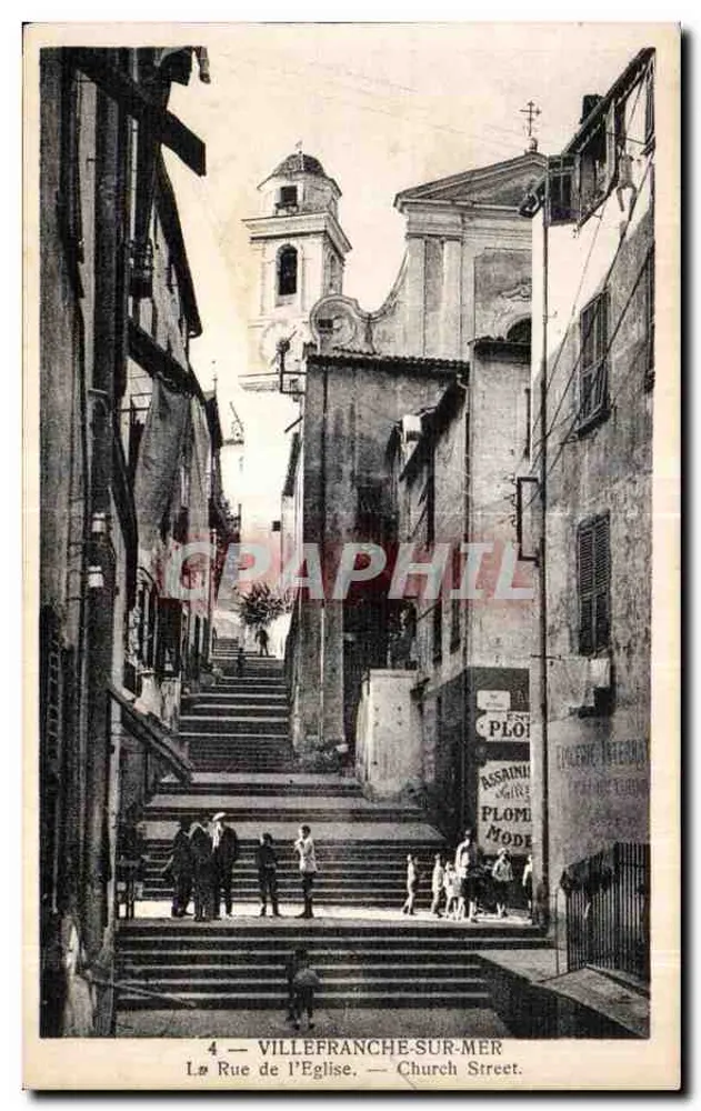 Villefranche-sur-Mer — Kirchstraße — Kirchstraße — Verlag A.D.A. Nice - Vorderseite