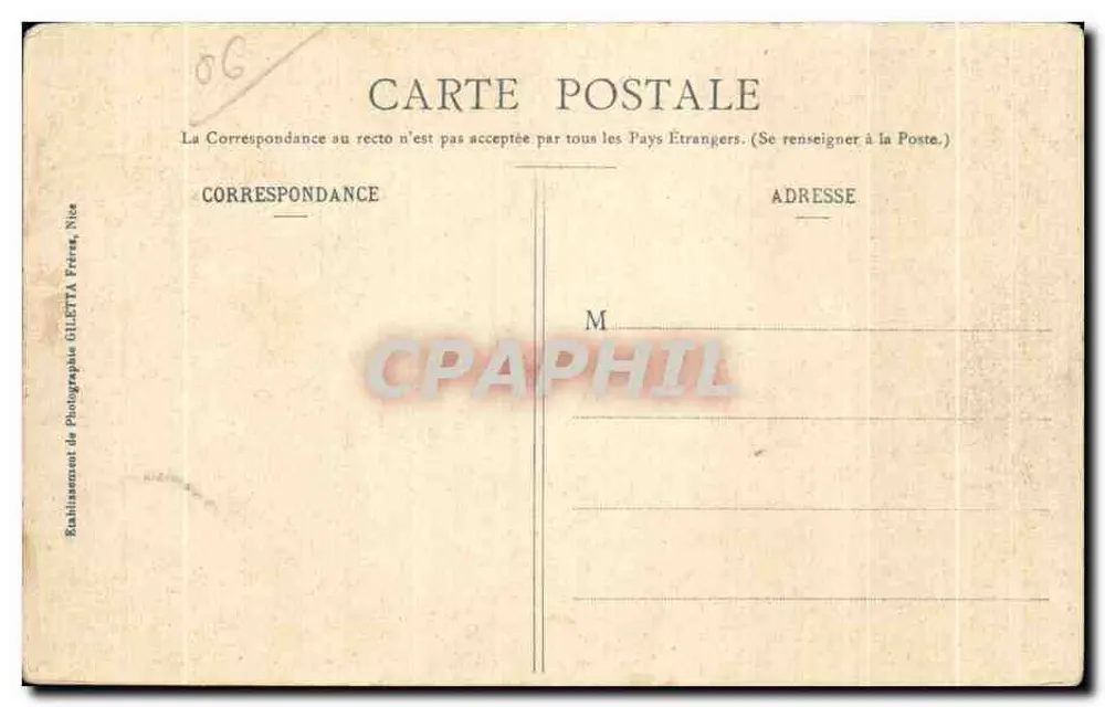 Villefranche - Umgebung von Nizza - Allgemeine Ansicht - Das alte Städtchen — Edition Giletta - Rückseite