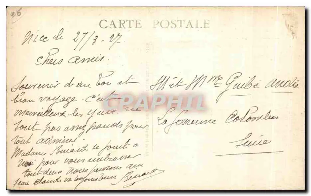 Villefranche — Die Bucht und die Flotte — Edit. Giletta n°311 - Rückseite