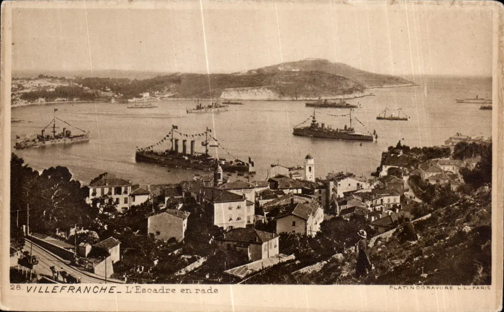 Villefranche — Die Flotte im Hafen — Platinogravure L.L. Paris n°28 - Vorderseite