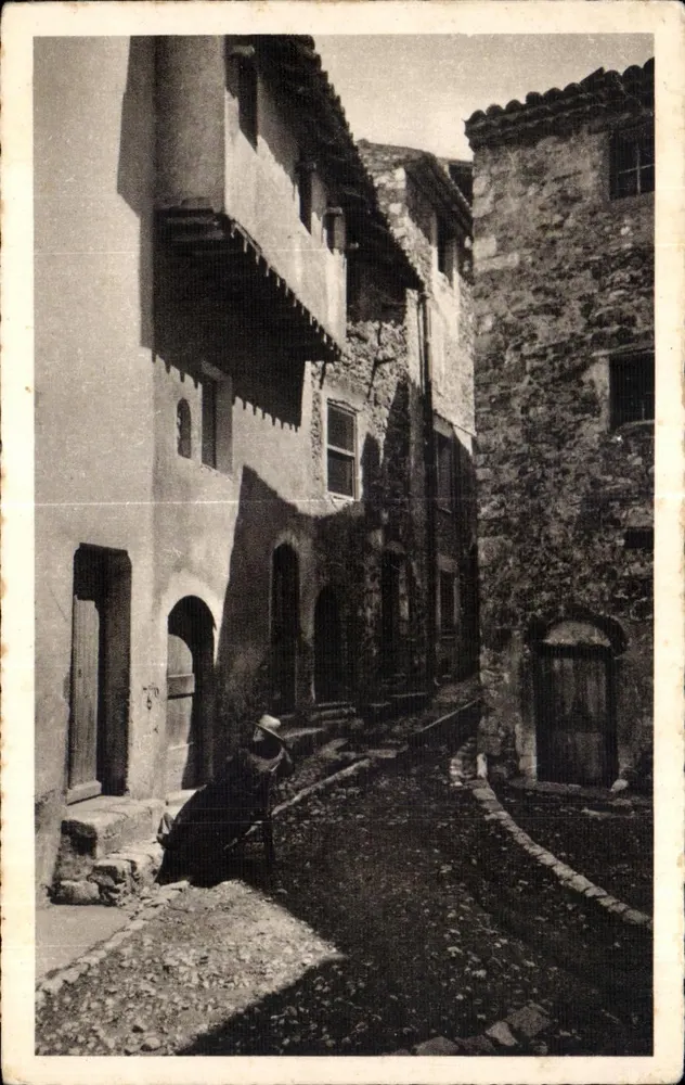 Ruela pitoresca em Vence-la-Jolie — editor BRAUN & Cie, Imp. Mulhouse-Dornach - Frente