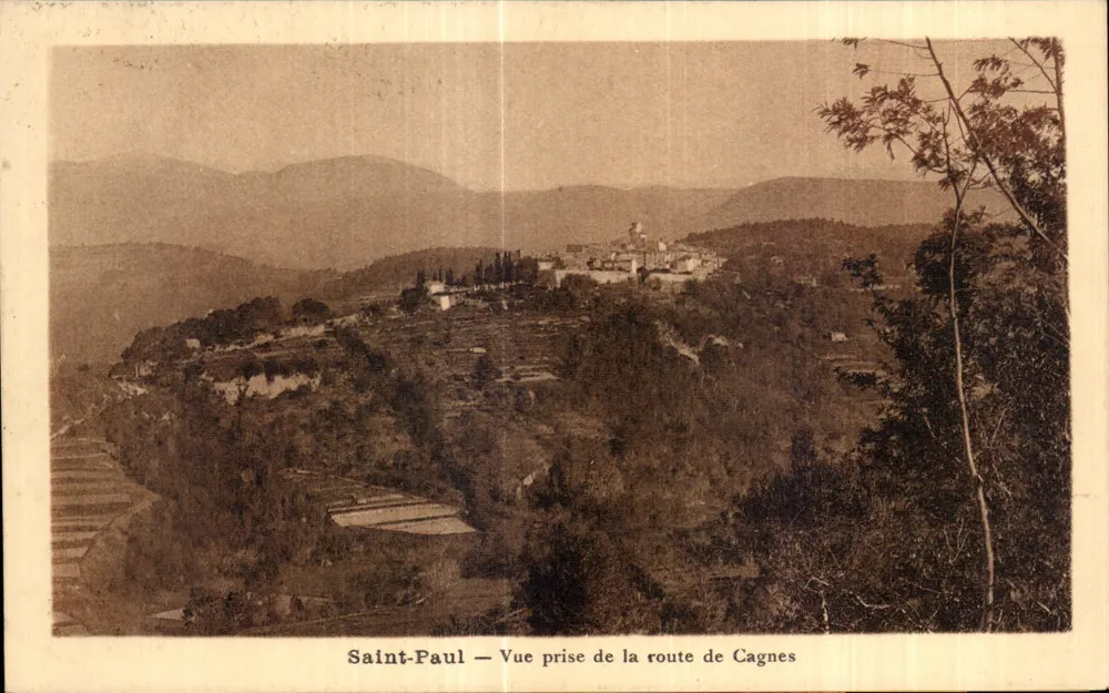 Saint-Paul — Ansicht vom Weg nach Cagnes — Edition Gorgon, Toulouse - Vorderseite