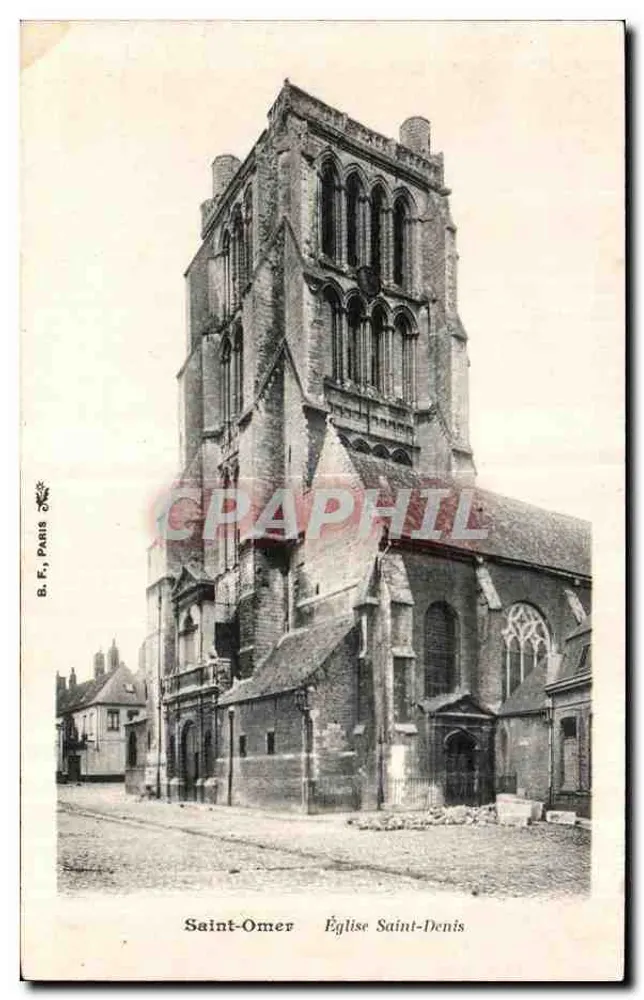 Saint-Omer — Igreja de São Dionísio — B. F., Paris - Frente