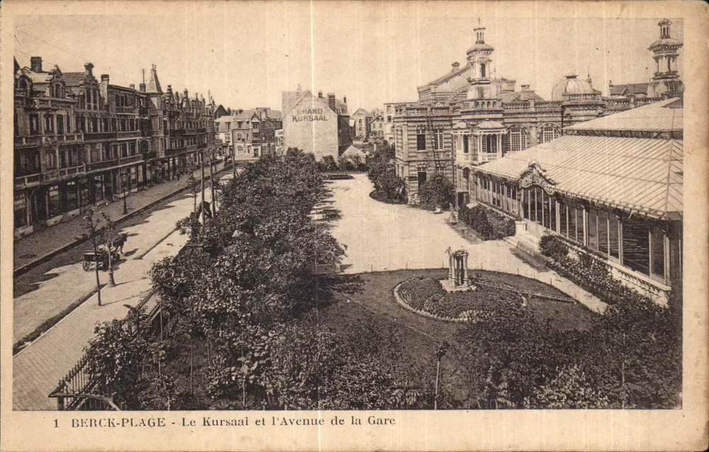 Berck-Plage - Der Kursaal und die Avenue de la Gare - Vorderseite
