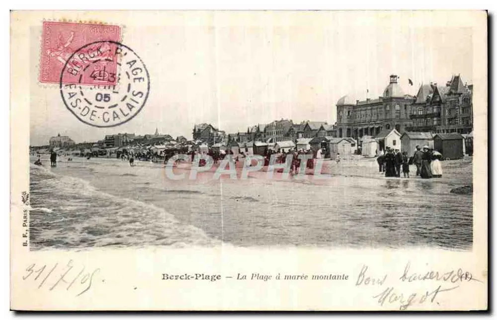 Berck-Plage — La Plage à marée montante — B.F. Paris - Frente