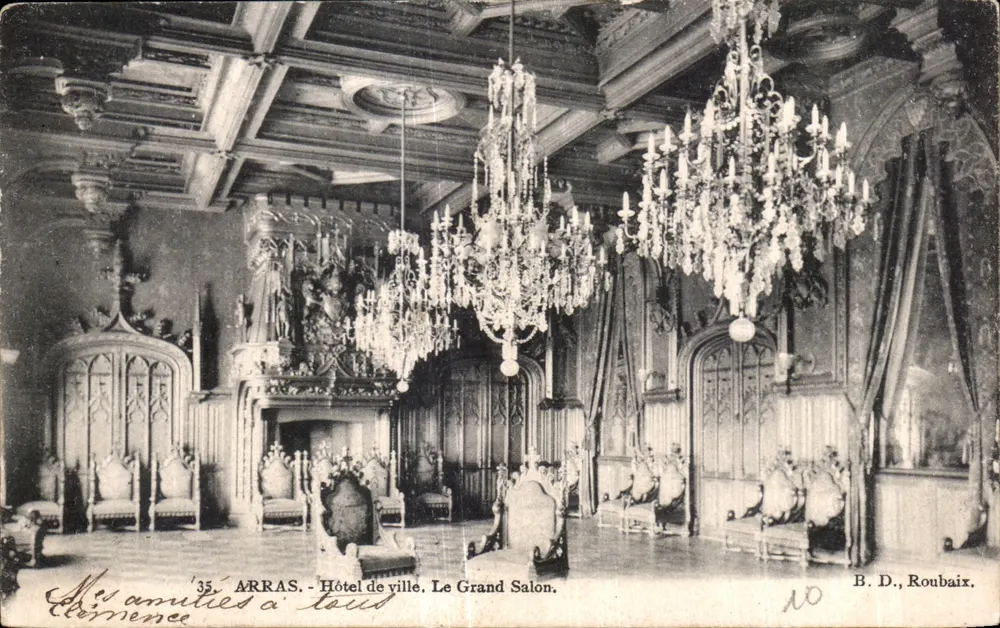 Arras - Rathaus, der Große Saal — B.D., Roubaix, n°35 - Vorderseite