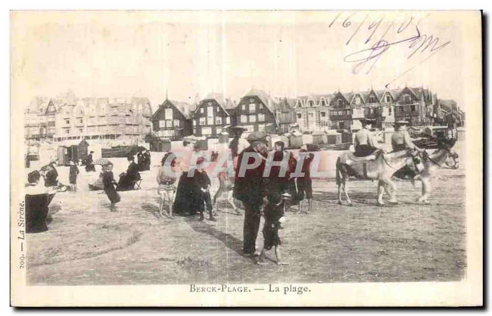 Berck-Plage — A praia — La Sirène, editor La Sirène, n° 200 - Frente