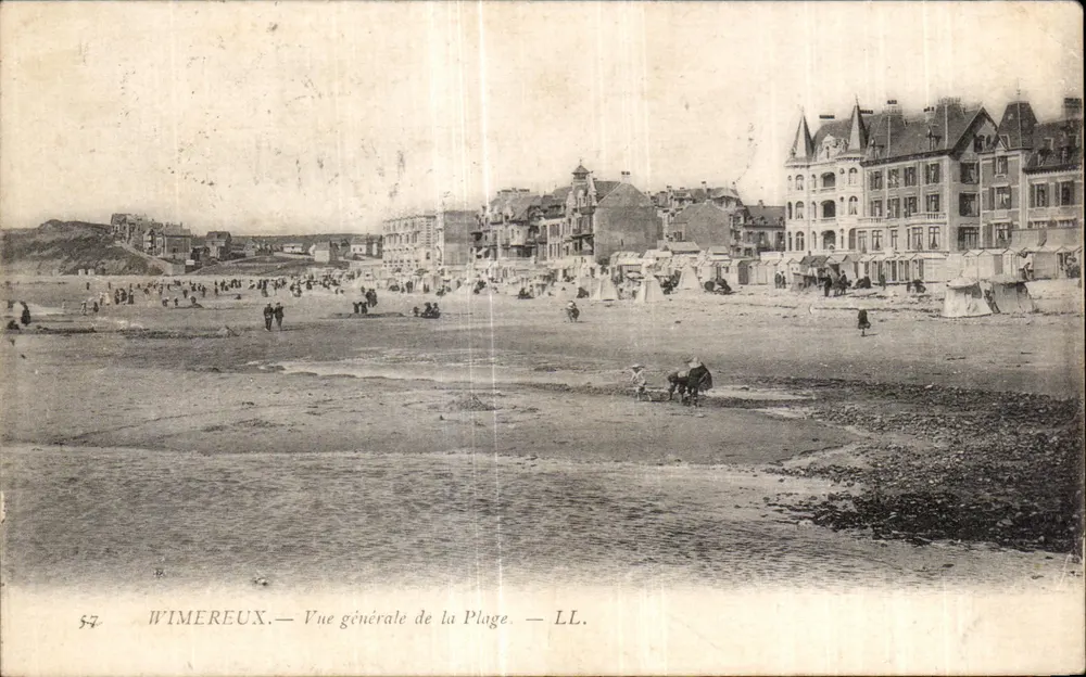 Wimereux — Vue générale de la Plage — LL. n° 57 - Frente