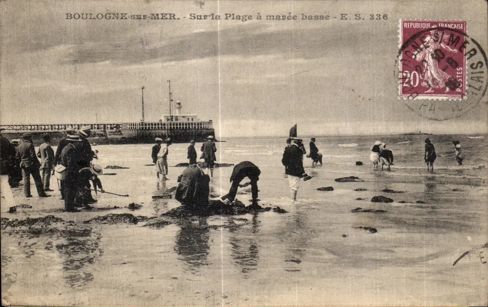 Boulogne-sur-Mer — Na Praia à Maré Baixa — E.S. 336 - Frente
