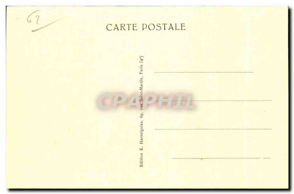 Calais — Das Rathaus aus den Gärten gesehen — Harmignies - Rückseite