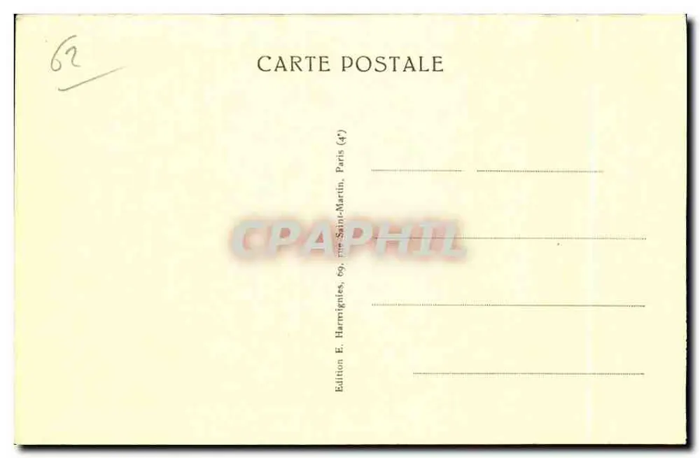 Calais — O Monumento do Pluviose — Harmignies - Verso
