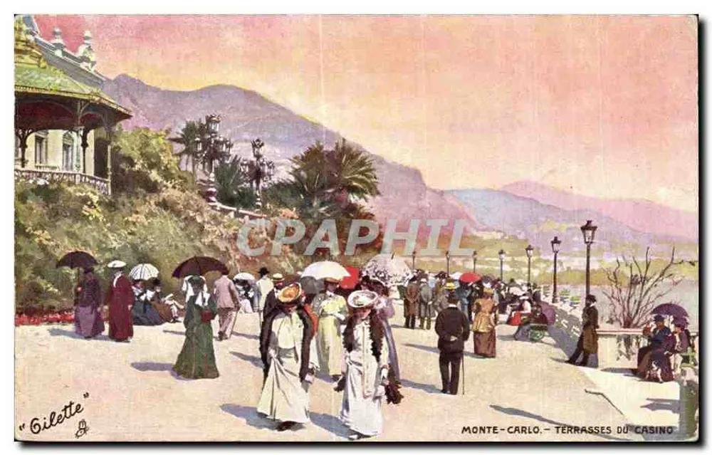 Monte-Carlo — Terrassen des Casinos — Gilette - Vorderseite