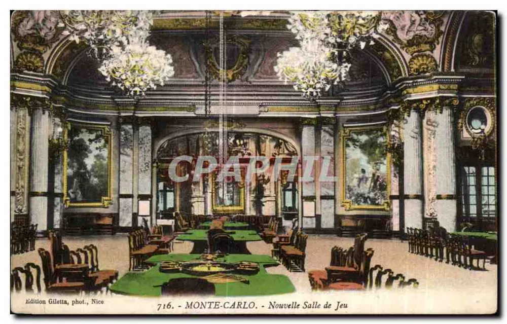 Monte-Carlo - Neue Spielhalle — Edition Giletta, photo., Nice, n° 716 - Vorderseite