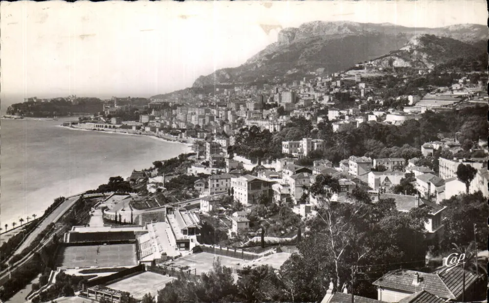 Vista tomada desde Saint-Roman — Monte-Carlo — Corona del Blason Mediterráneo - Anverso
