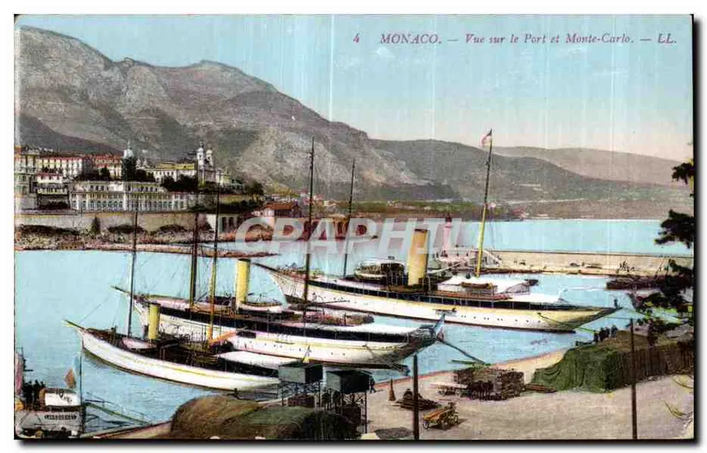 Monaco — Ansicht des Hafens und Monte-Carlo — LL. - Vorderseite