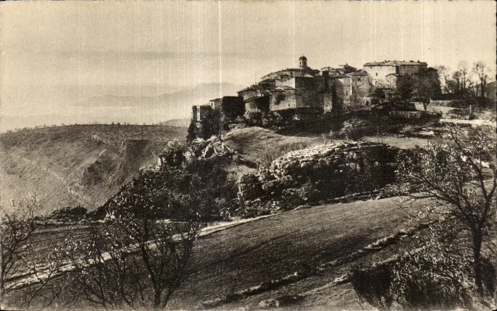 Gourdon — Blick auf das Meer und den Estérel — Éditions E. Raymond - Vorderseite