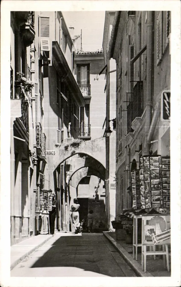 Monaco — Ansicht der Kirchenstraße auf dem alten Felsen — Editions « La Cigogne » - Vorderseite