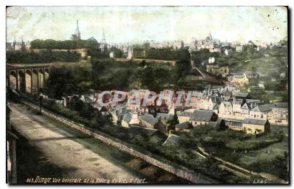 Dinquin — Allgemeine Ansicht der Stadt und des alten Hafens — L.V. & Cie - Vorderseite