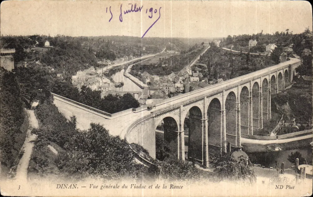 Dinan — Allgemeiner Blick auf den Viadukt und die Rance — ND Phot - Vorderseite