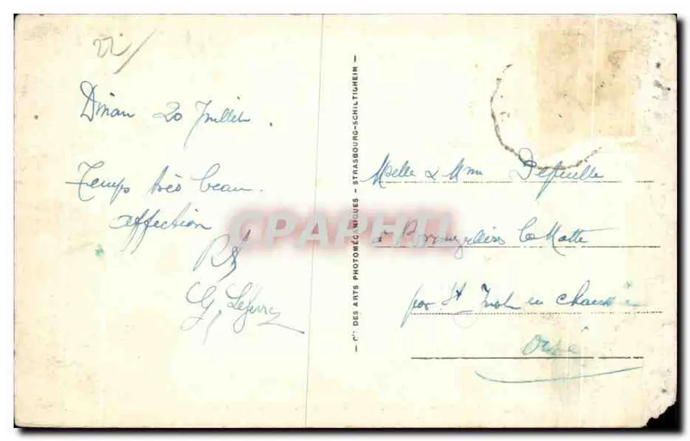 Dinan - Viaduc de Lanvallay und Tal der Rance — Antike Ansichtskarte n°1, Verlag C. des Arts Photomécaniques Strasbourg - Rückseite