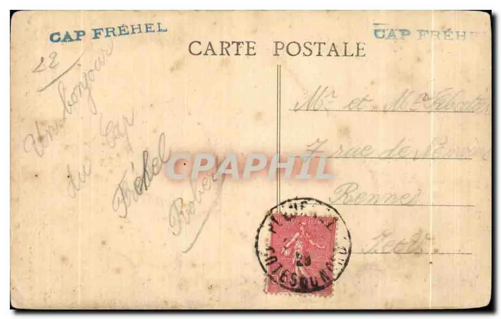 Plévenon - Le Cap Fréhel - La Fauconnière — Rocher mesurant 50 m. de hauteur - Rückseite