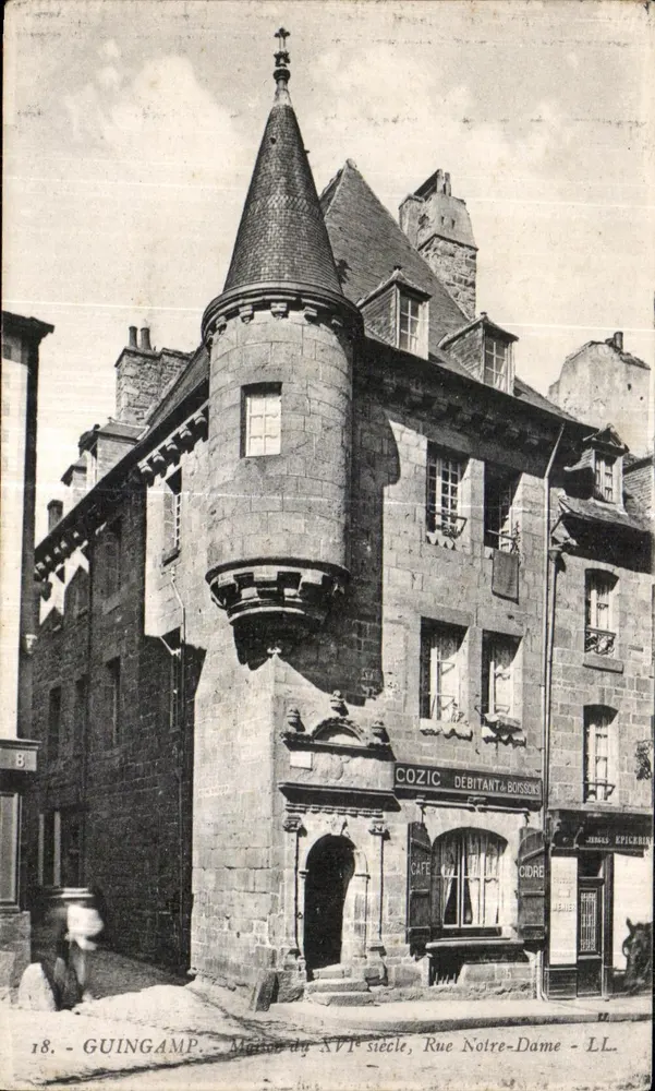 Guingamp — Casa del XVI secolo, Rue Notre-Dame — LL - Recto