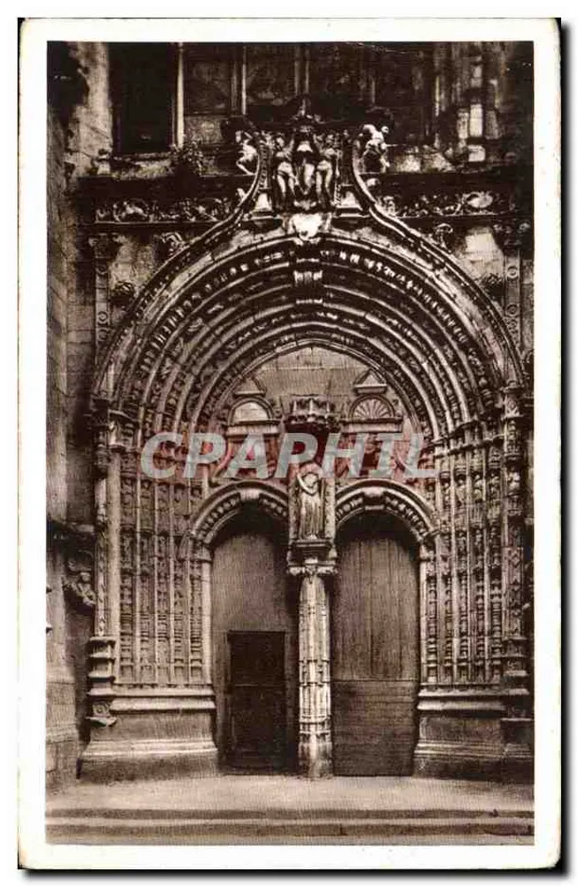 Guingamp (Côtes-du-Nord) — Notre-Dame de Bonsecours — Grand Portail — Éd. d'Art, Cuen - Vorderseite