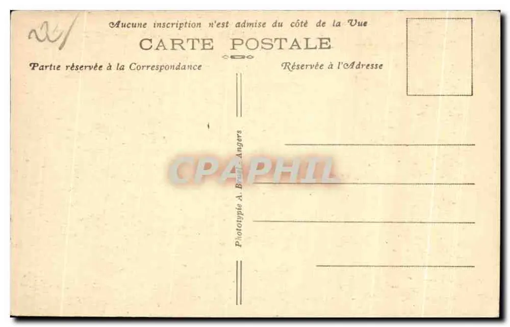 Ilha de Bréhat (C.-du-N.) — Rochas do Pavão — A. B. - Verso