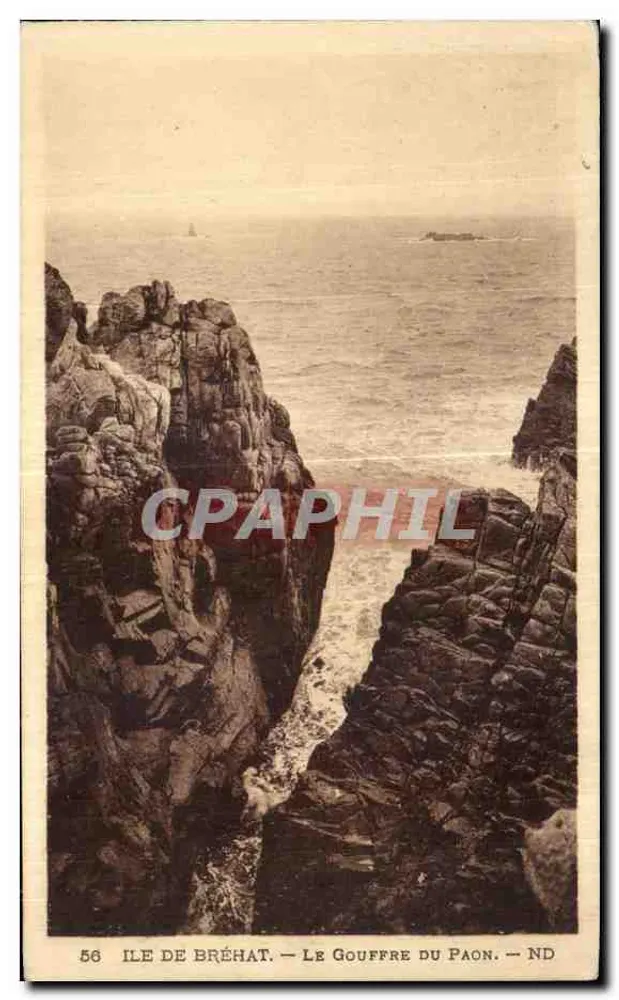Ilha de Bréhat — O Gouffre do Paon — ND - Frente