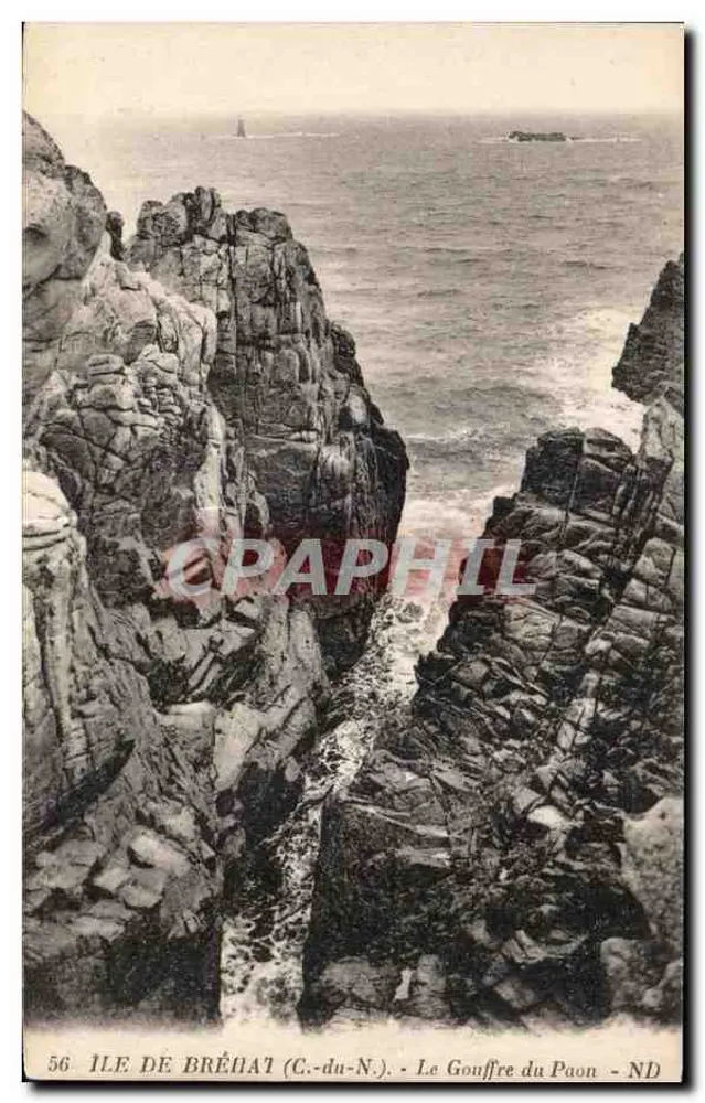 Ilha de Bréhat (C.-du-N.) — O Gouffre do Paon — ND - Frente