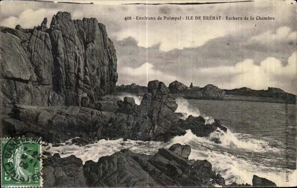Rochers de la Chambre — Ile de Bréhat — Umgebung von Paimpol — Verlag Hermann, Paimpol, n°406 - Vorderseite