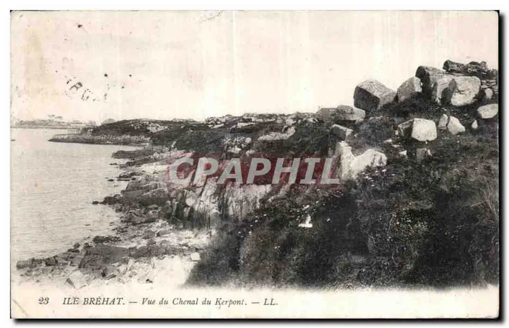 Isola di Bréhat — Vista del Canale di Kerpont — LL. n°23 - Recto