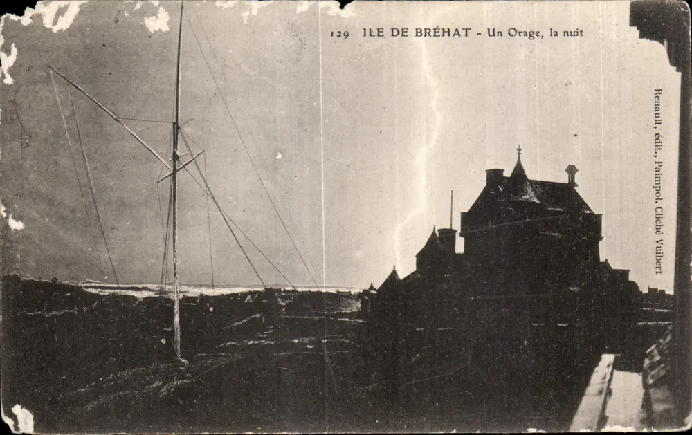Île de Bréhat - Un Orage, la nuit — Renault, édil., Palimpol, Cliché Vichbert - Recto