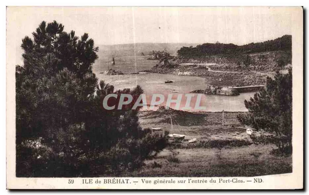 Insel Bréhat — Allgemeiner Blick auf den Eingang zum Port-Clos — ND. — n°59 - Vorderseite