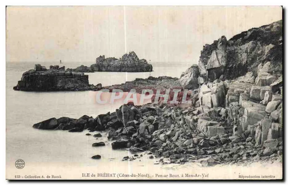 Insel Bréhat (Côtes-du-Nord) — Pen-ar-Bout nach Men-Ar-Yaf — Sammlung A. de Roeck, n°133 - Vorderseite