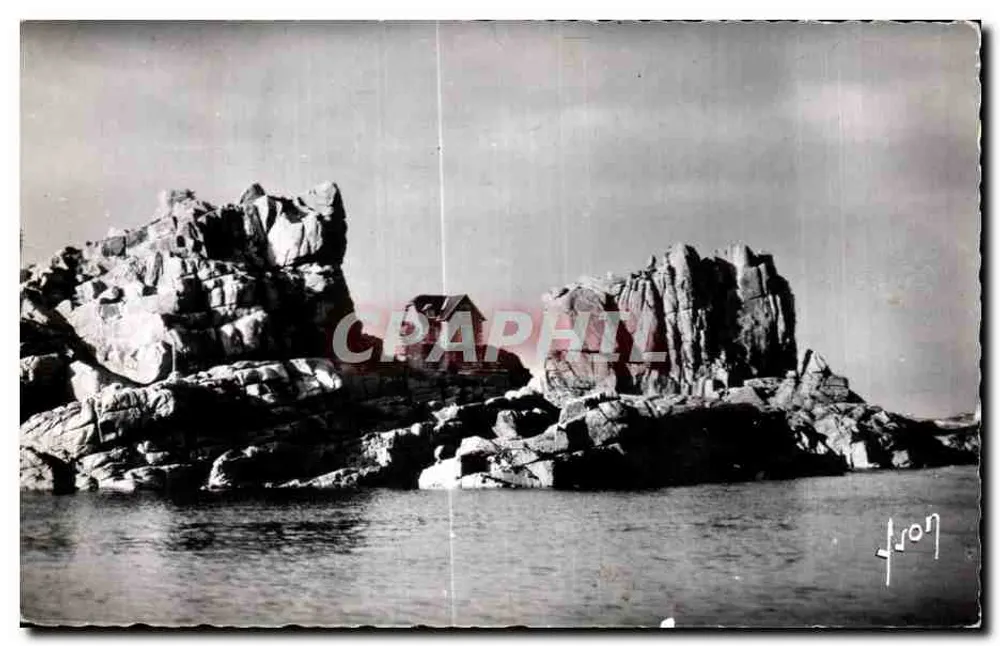 Rochers du Guersido — Isola di Brehat (Coste del Nord) — Éditions d'Art Yvon, n° B. 1275 - Recto