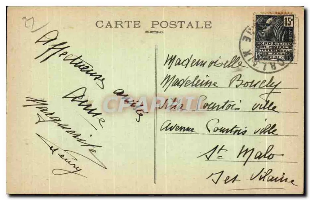 Ilha de BRÉHAT — Rochas da Virgem — Coleção E. Hamonic, St-B. - Verso