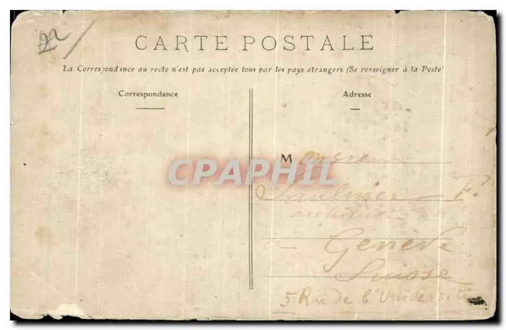 Isla de Bréhat - Le Port clos visto desde el Paradis — editor Deull, n° 176 - Reverso